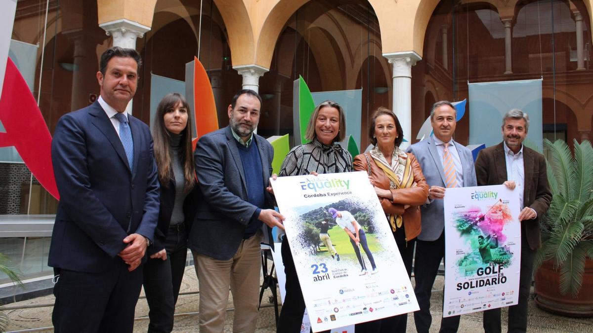 Patrocinadores y autoridades del Andalucia Equality Golf Cup en la presentación oficial.