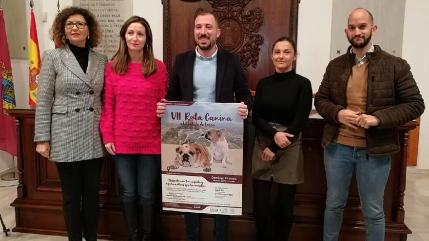 Presentación, ayer, de la Ruta Solidaria Canina.