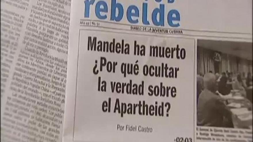 Fidel Castro le dedica un artículo a Nelson Mandela