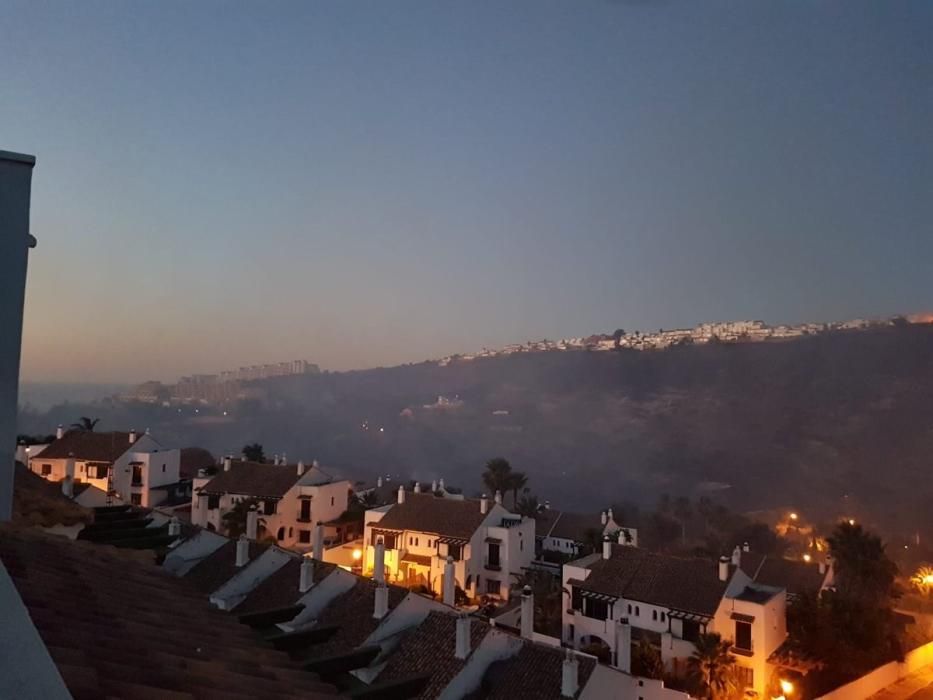 Incendio forestal declarado en Manilva (Málaga)