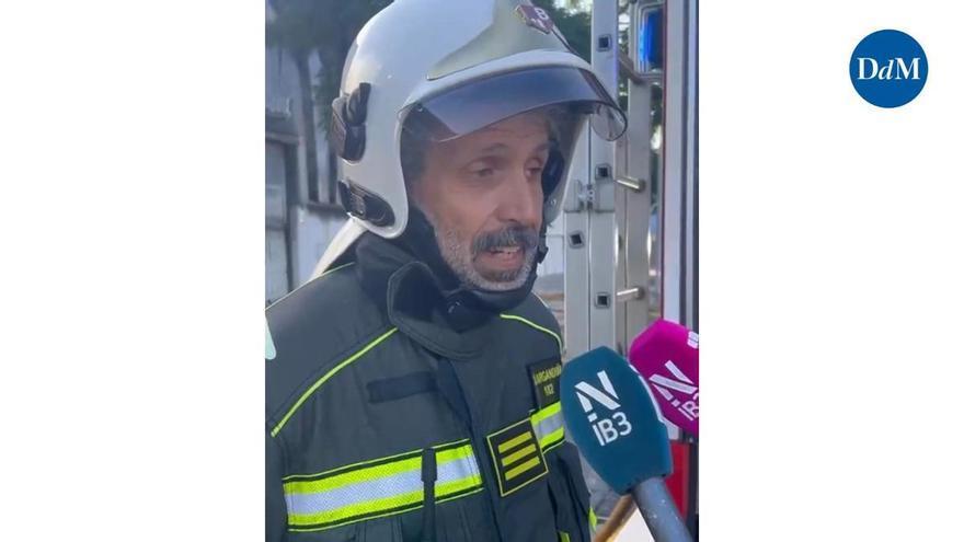 Jose Argandoña, técnico de los Bombers de Mallorca, sobre el incendio en el polígono de Binissalem