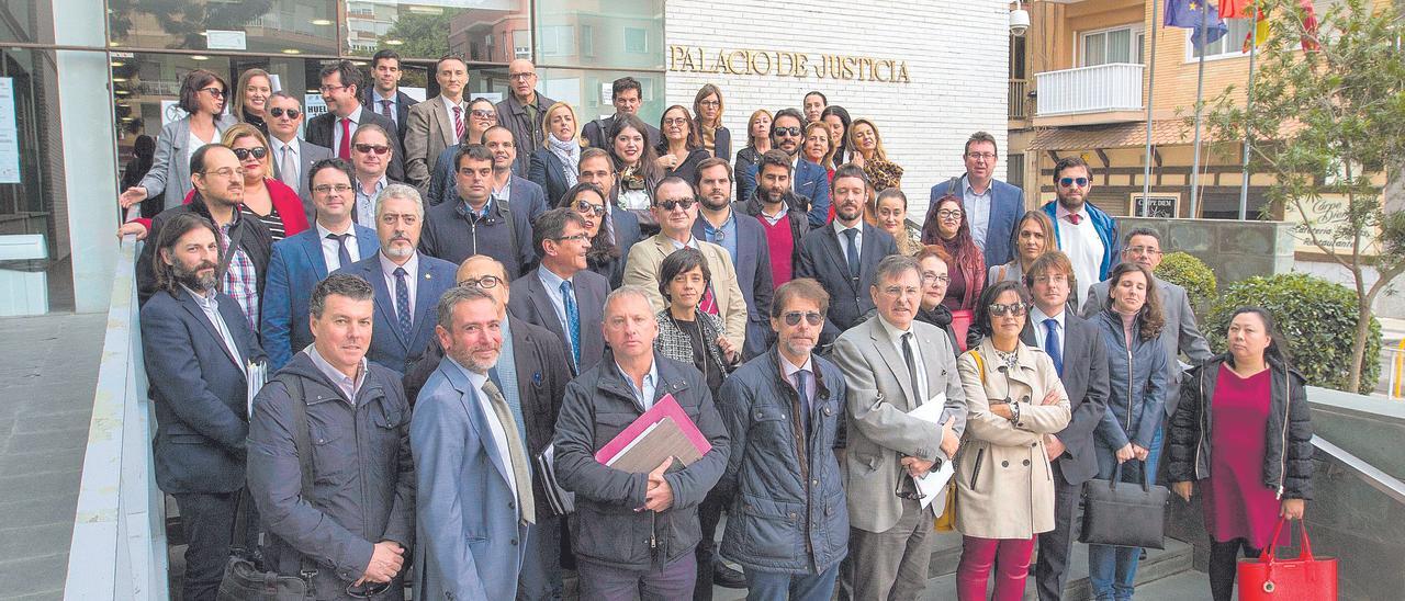 Protesta de abogados el turno de oficia en 2018