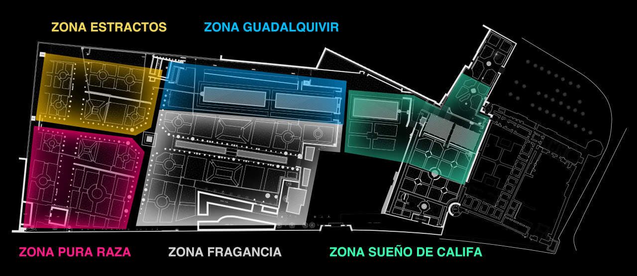 Zonas del espectáculo del Alcázar.