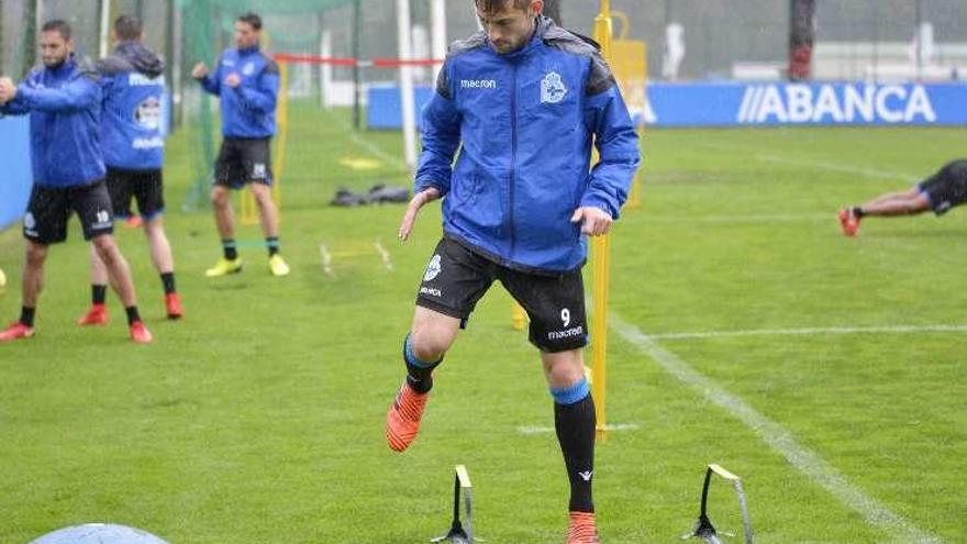 Cartabia, durante un entrenamiento en Abegondo.