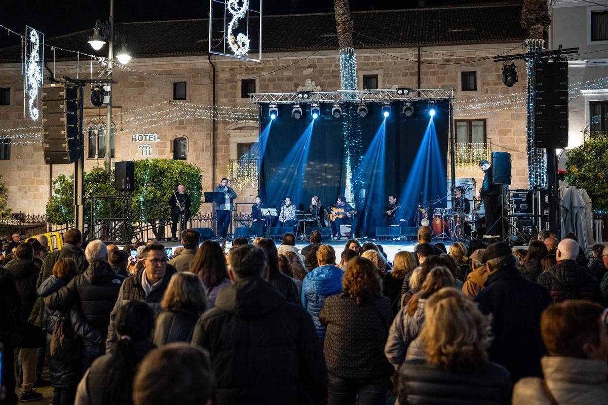 Un momento del espectáculo de ayer por la noche.