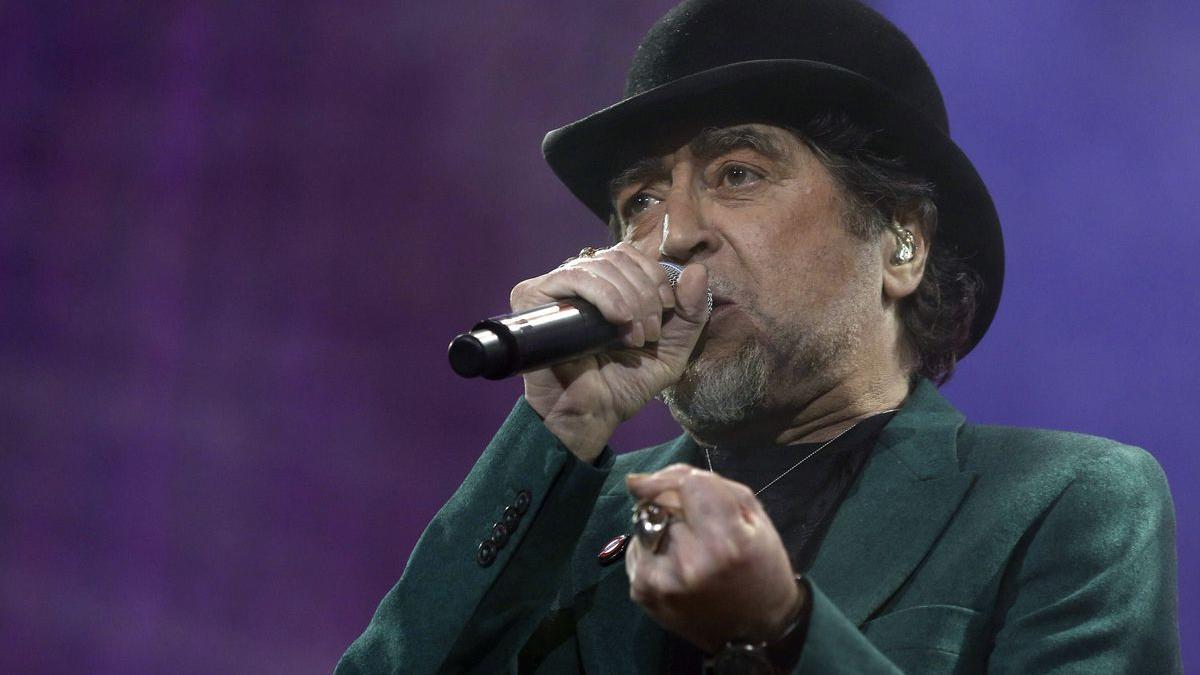 Joaquín Sabina durante un concierto.