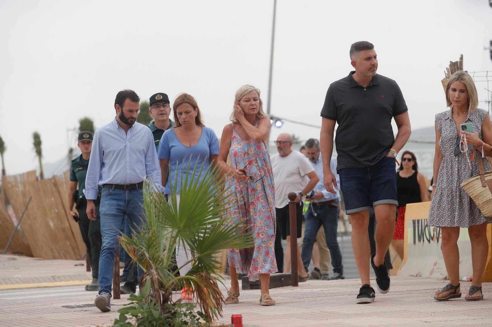 Las autoridades políticas visitan el recinto del Medusa