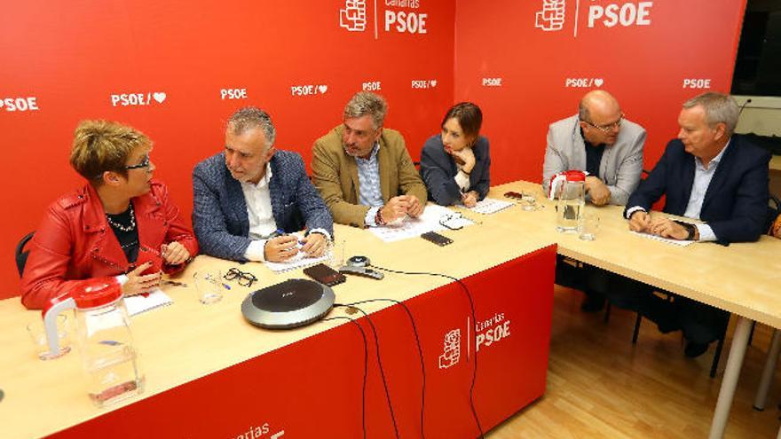 Ejecutiva del PSC-PSOE este jueves, 2 de enero de 2020.