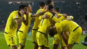El Villarreal, celebrando un gol