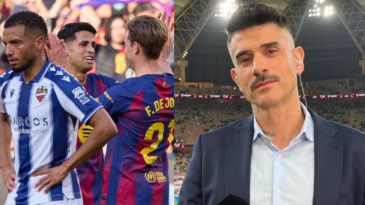 Joao Cancelo, el más incisivo durante los primeros 45 minutos del Barça-Levante