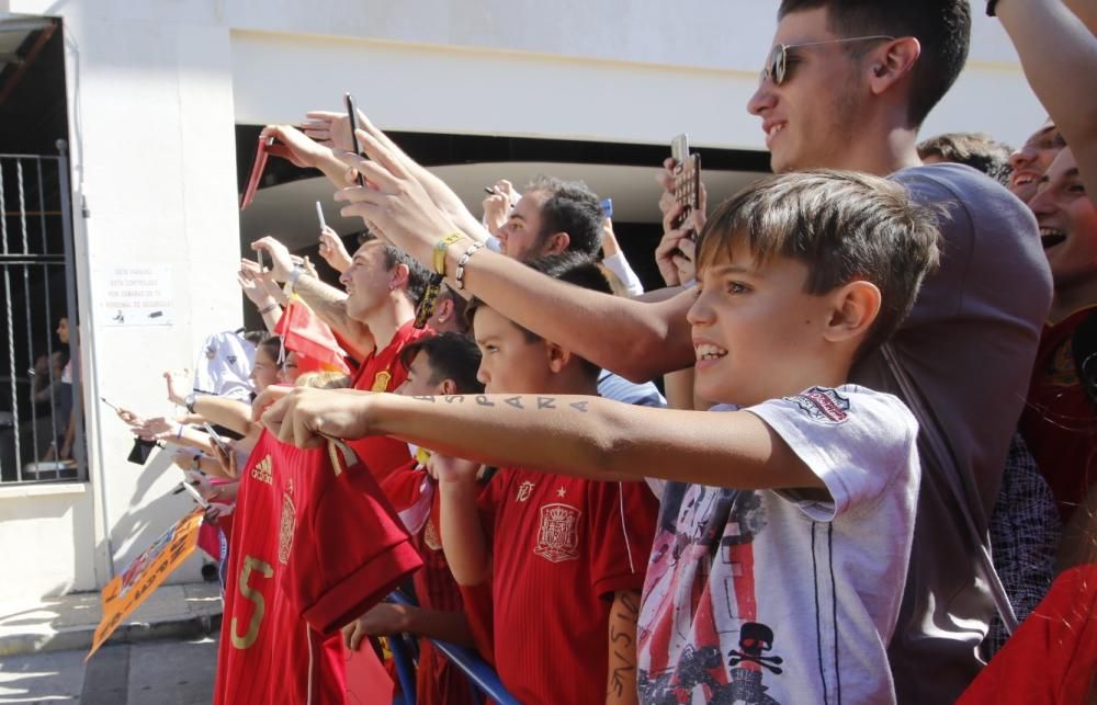 Los jugadores de la Selección llegan a Alicante