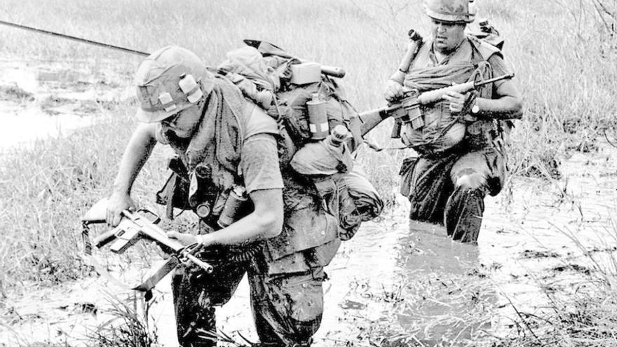 Soldados americanos en la guerra de Vietnam.