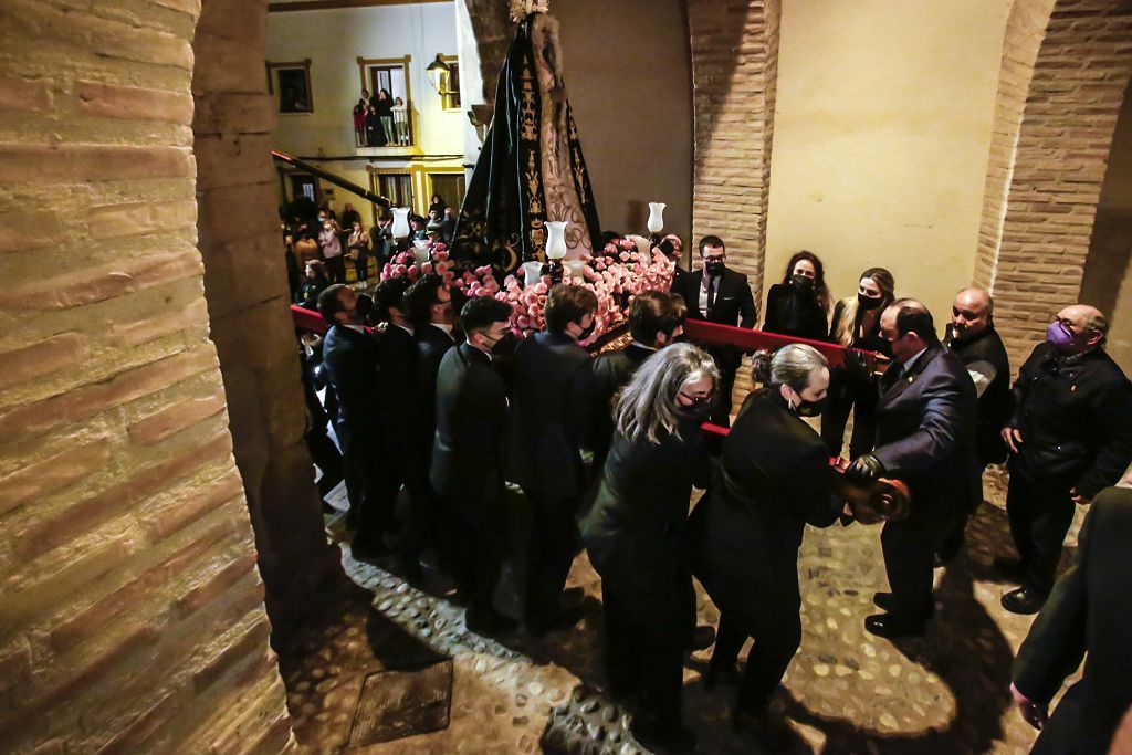 Semana Santa de Lorca 2022: Virgen de la Soledad del Paso Negro, iglesia y procesión