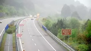 Piden precaución en la zona del cierre parcial de la autovía del Cantábrico en Llanes