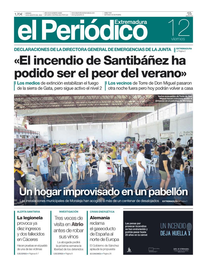 Consulta la portada correspondiente al día 12 de agosto del 2022