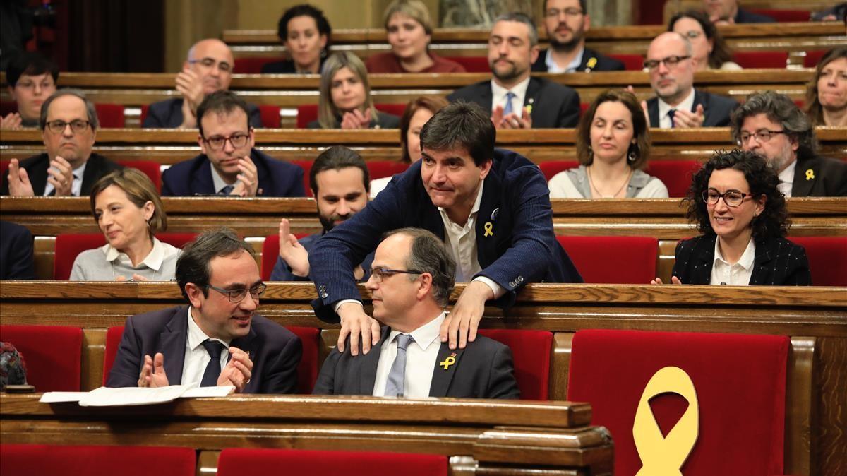 Barcelona 22 03 2018 politica sesion de investidura en el parlament en la foto  Jordi Turull Foto Ferran Nadeu