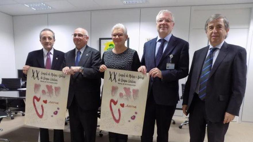 D&#039;esquerra a dreta, Lluís Guerrero, Ricard Guerrero, Mercè Rosich, Manel Jovells i Miquel Vilardell