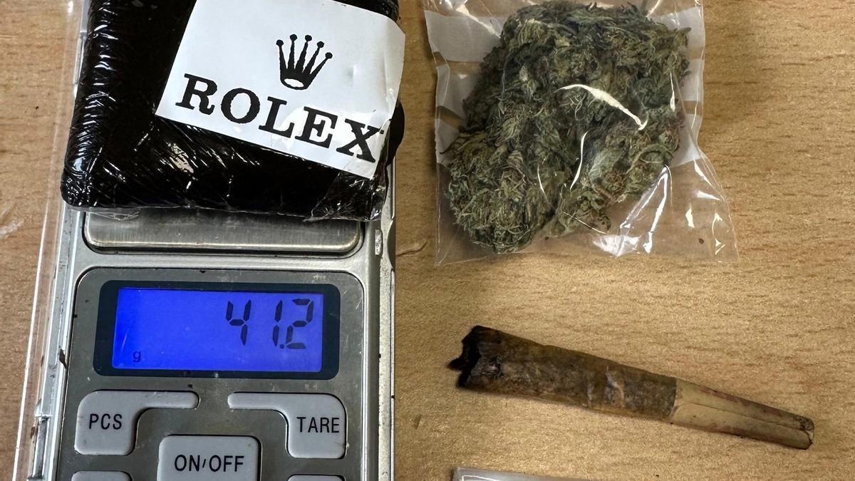 Droga intervenida a un joven en Las Palmas de Gran Canaria.
