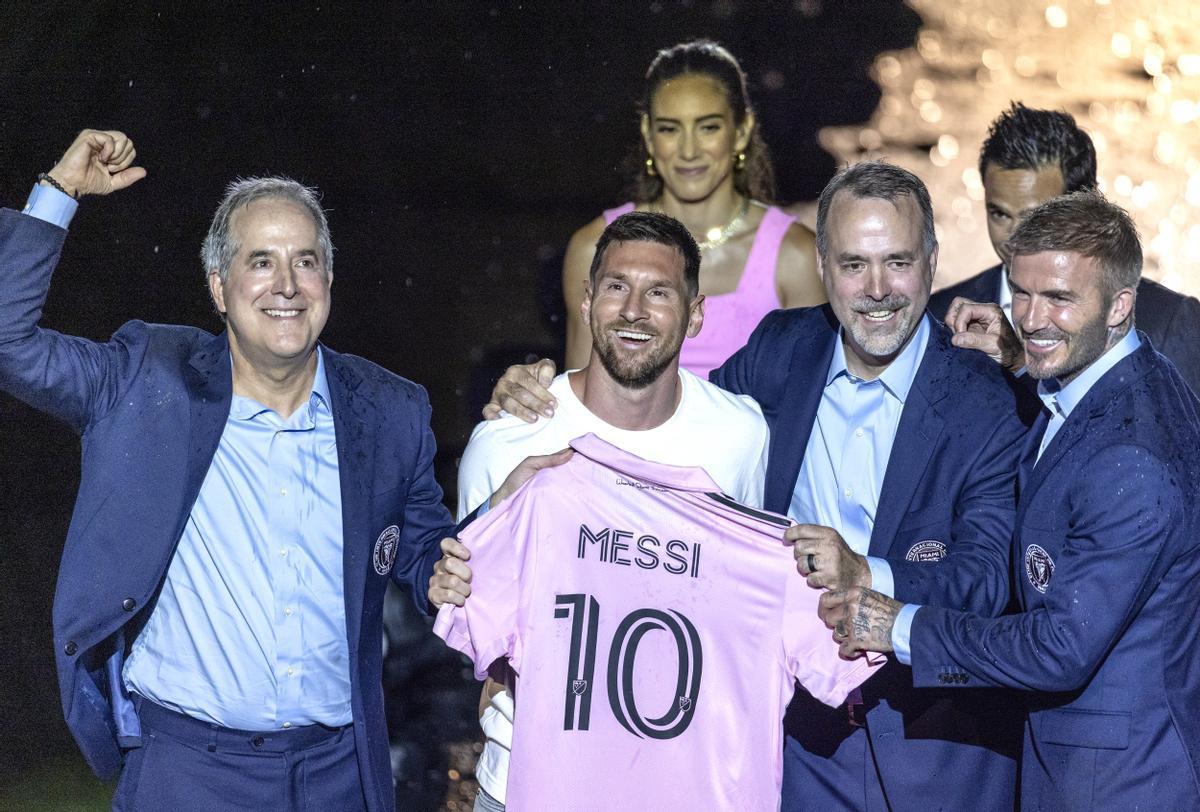 Instante de la presentación de Leo Messi con el Inter Miami.