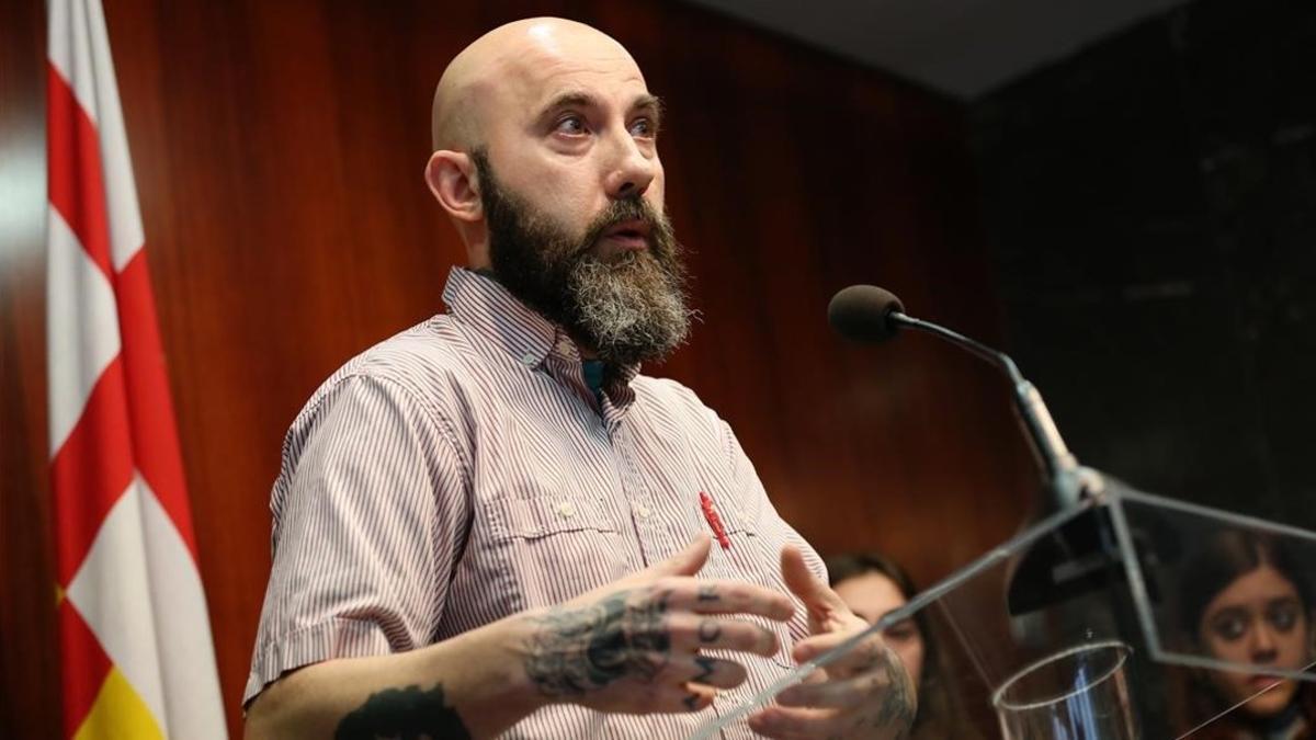 El concejal de la CUP en el Ayuntamiento de Barcelona Josep Garganté.