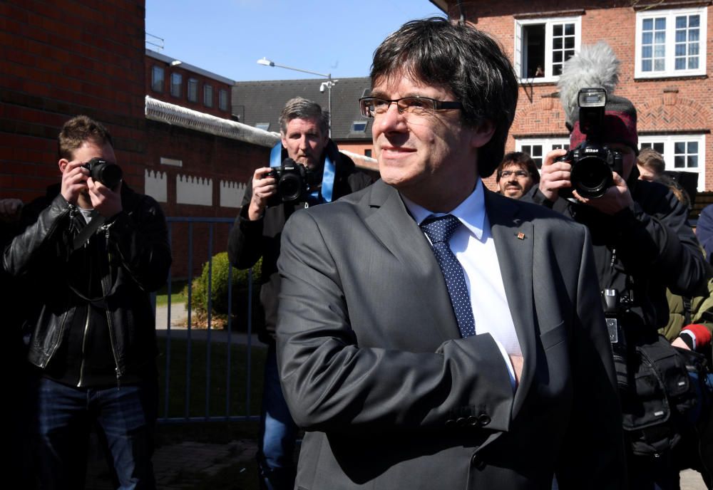 Sortida de Carles Puigdemont de la presó de Neumünster