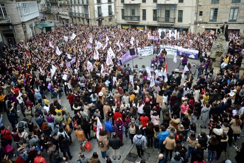 El 8-M en Pontevedra, en imágenes