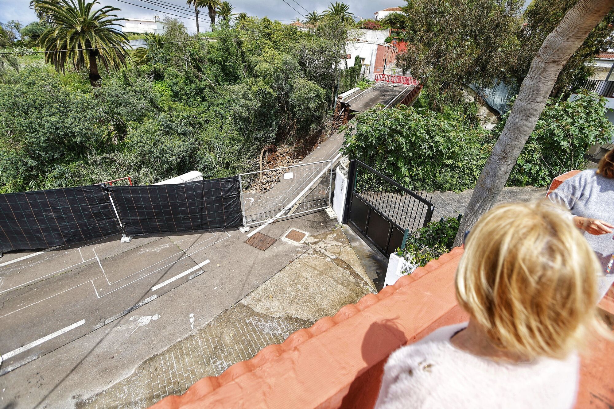 Derrumbe de un puente en Tacoronte