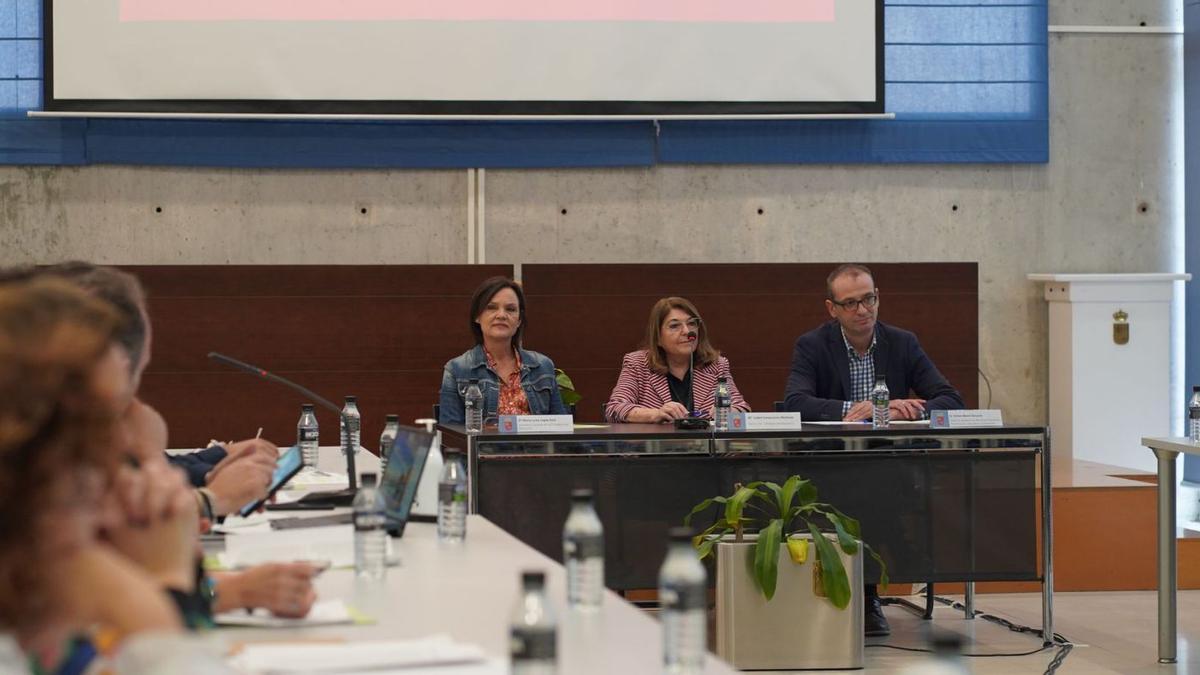 María Isabel Campuzano, ayer en la Comisión Regional de Directores de Educación Infantil, Primaria y Secundaria.  | L.O.