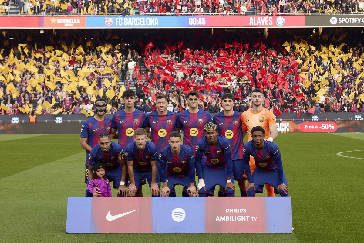 Alineación del FC Barcelona para el partido contra el Deportivo Alavés de LaLiga 2025/26