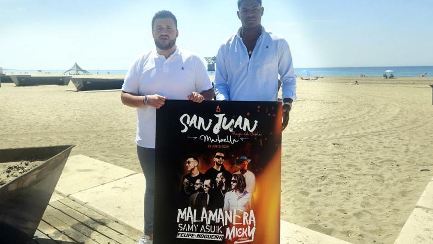 Música, neón y hogueras para celebrar la Noche de San Juan en Marbella
