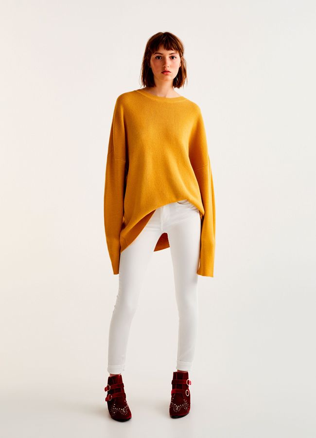 Total look Pull & Bear con botines rojos
