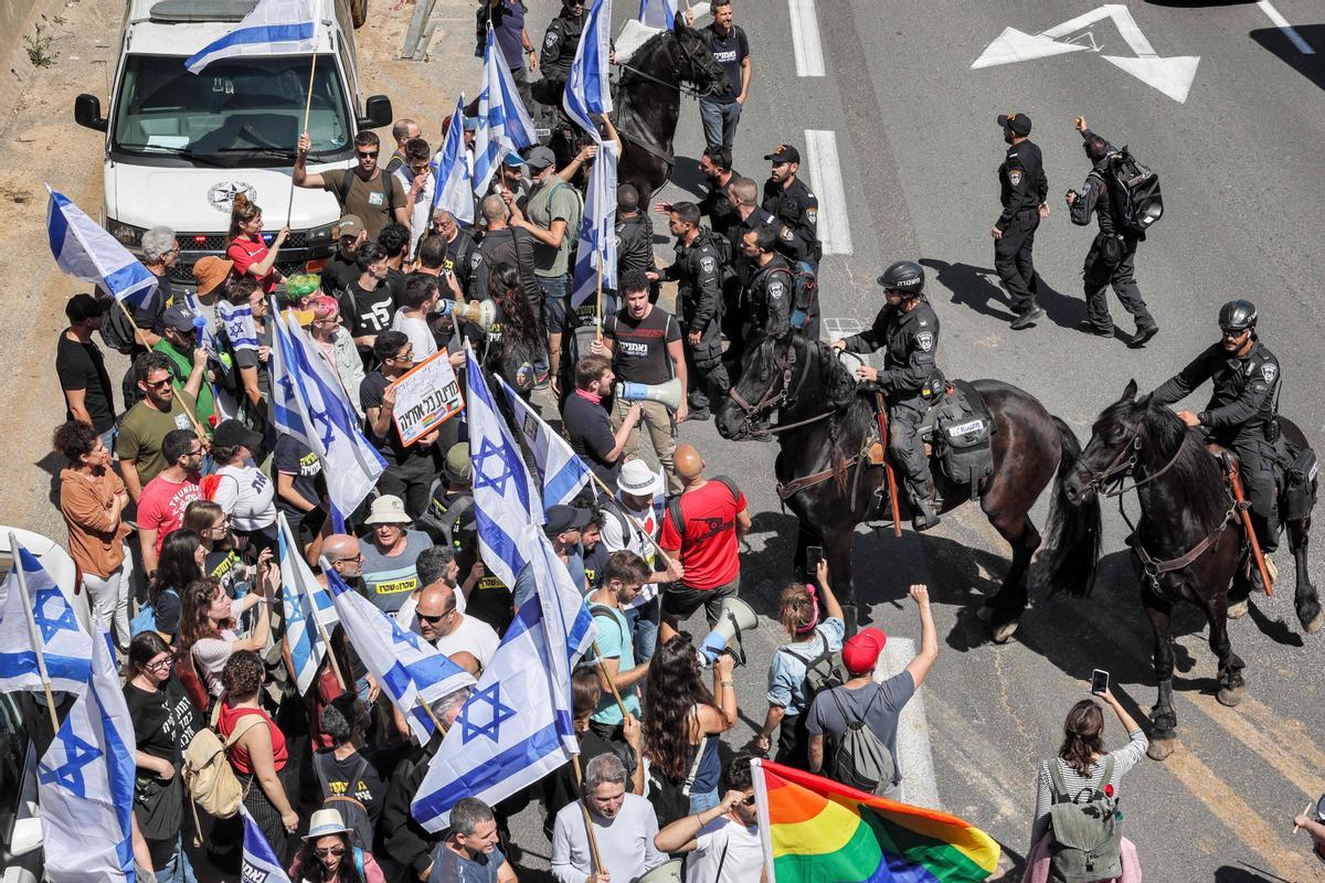 Protestas en Tel Aviv por la polémica reforma judicial del Gobierno de Netanyahu