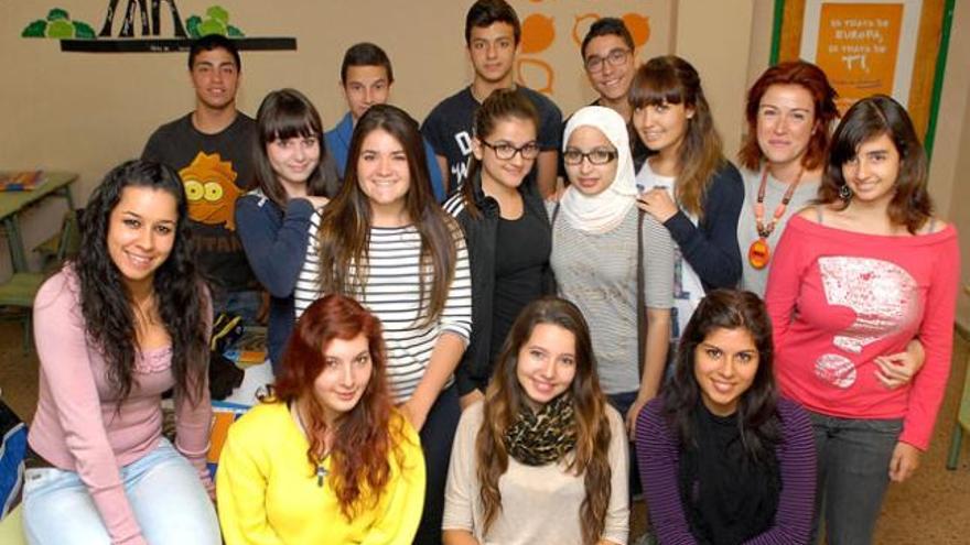 Los alumnos del Pablo Montesino que han participado en Euroscola. | santi blanco