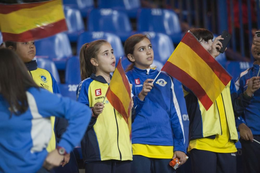 La selección española femenina, en Riazor