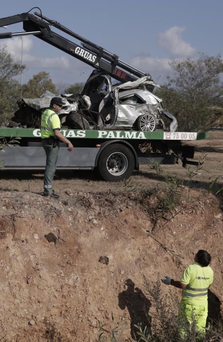 Atasco por un accidente en la autopista de Inca