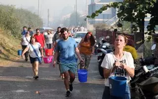 Moaña y Ponteareas luchan contra los incendios
