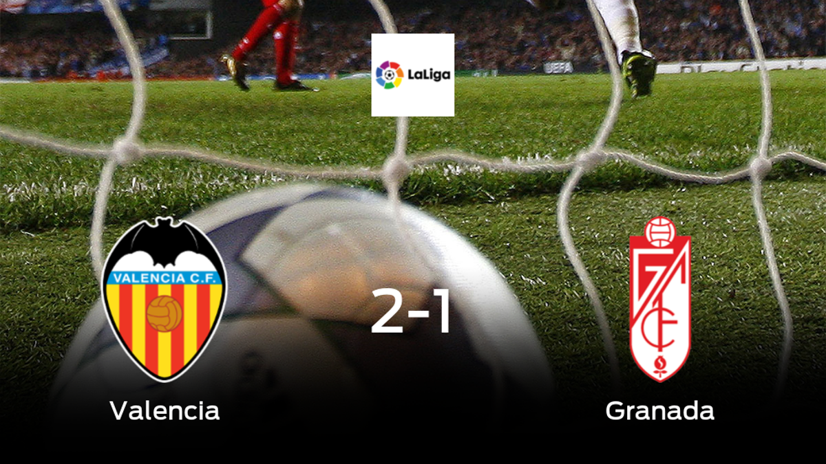 El Valencia vence 2-1 en casa al Granada