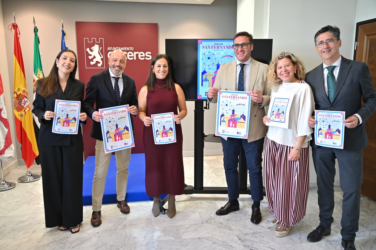 Responsables municipales, durante la presentación del programa de las Ferias de San Fernando 2026.