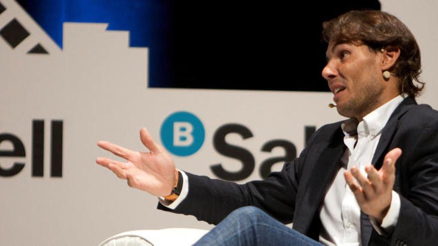 Rafa Nadal, en la charla organizada por Banco Sabadell.