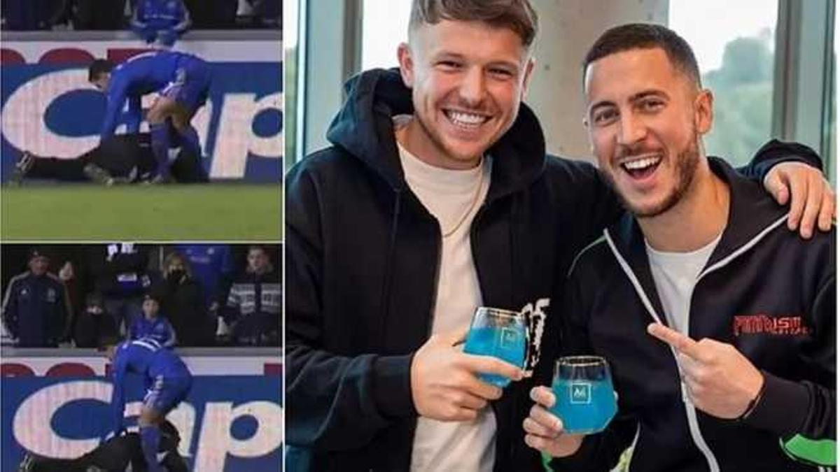 Eden Hazard se reencuentra con el recogepelotas al que pateó en el Chelsea