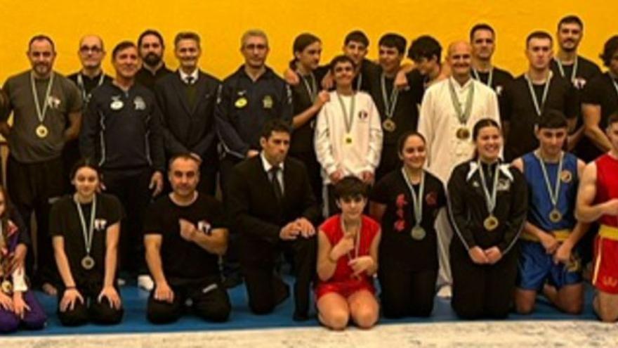 Participantes en el Campeonato Open de Asturias de wushu. | LNE