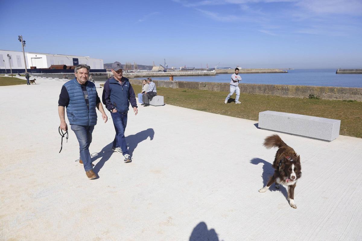 Gijón ya disfruta de los bancos en Naval Azul (en imágenes) Gijón ya disfruta de los bancos en Naval Azul (en imágenes)