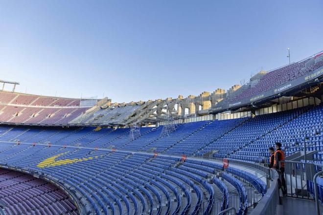 ¡El Camp Nou cambia de cara! Así están las obras en el Gol Sud