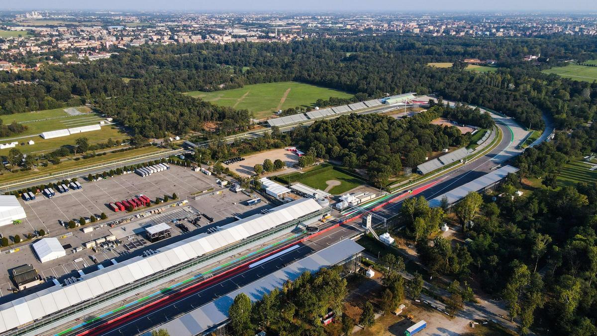Vista aérea del Circuito de Monza.