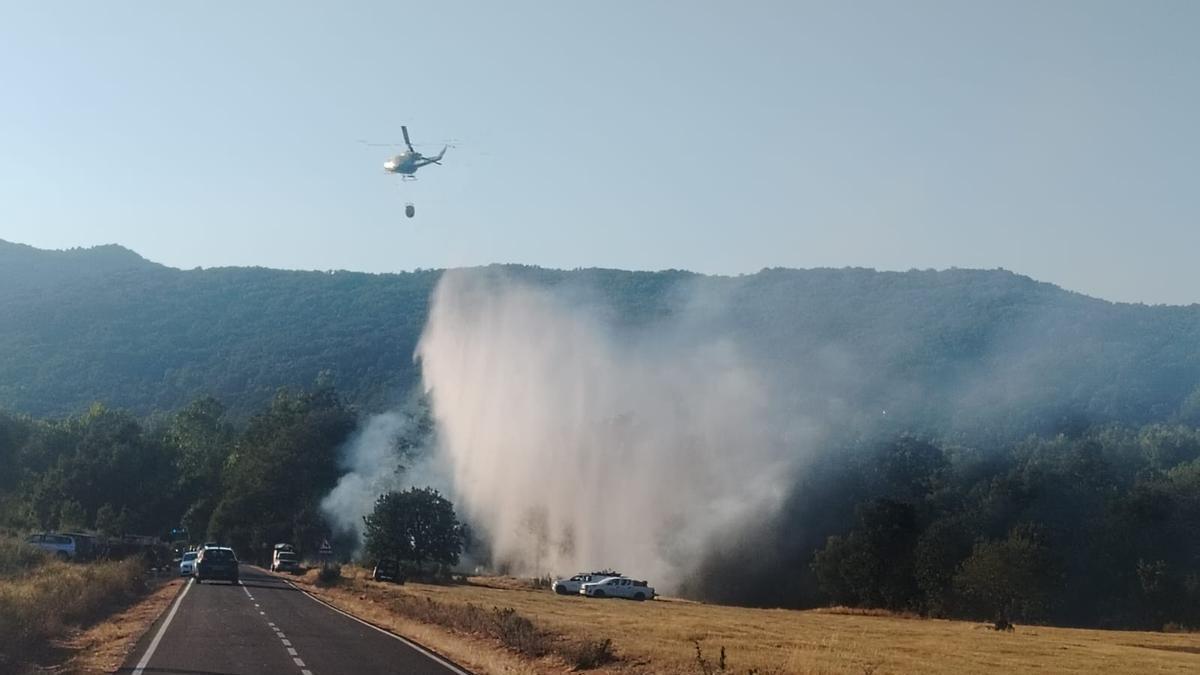 Incendio en San Román de Sanabria