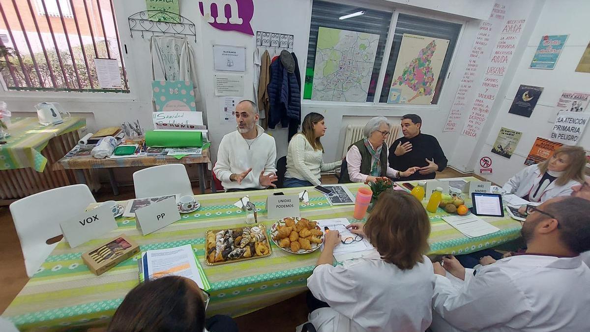 Encierro de médicos en Madrid.