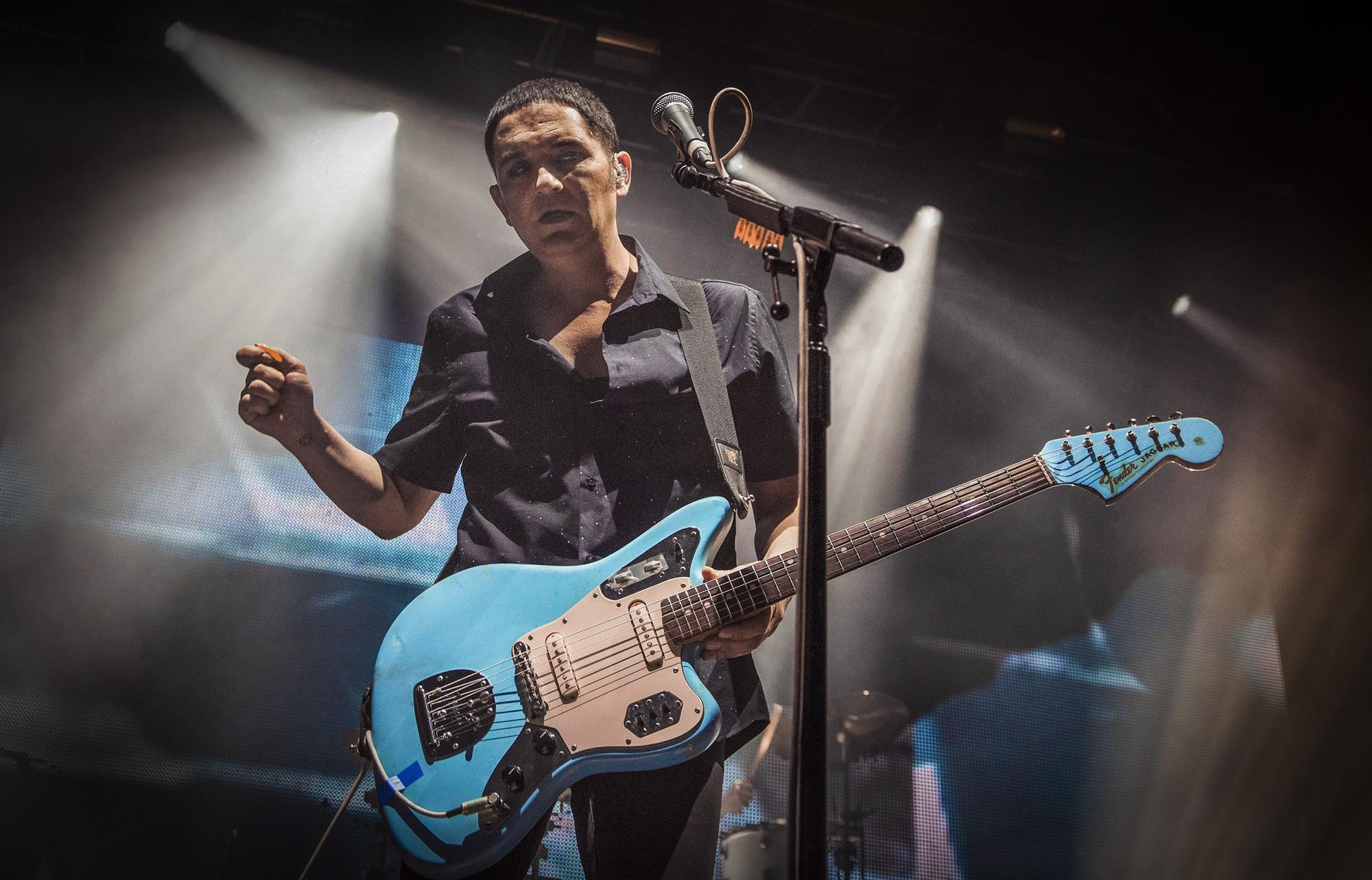 Brian Molko, líder de Placebo, en la sala Razzmatazz, en 2017