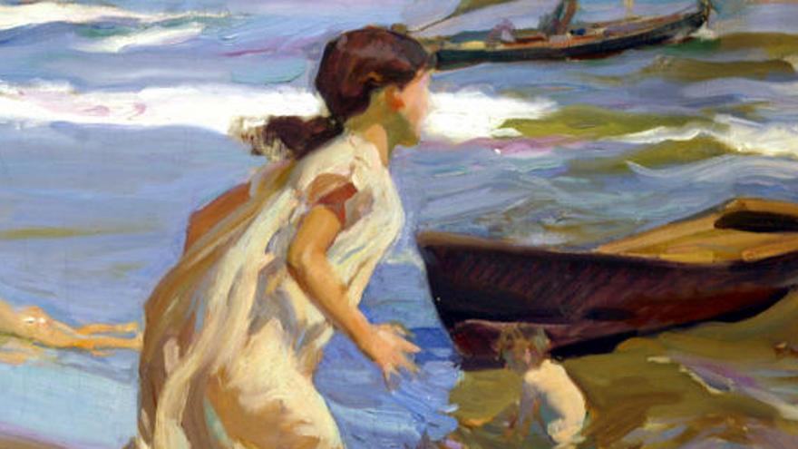 Sotheby's expone por primera vez 'Niña entrando en el baño' de Sorolla