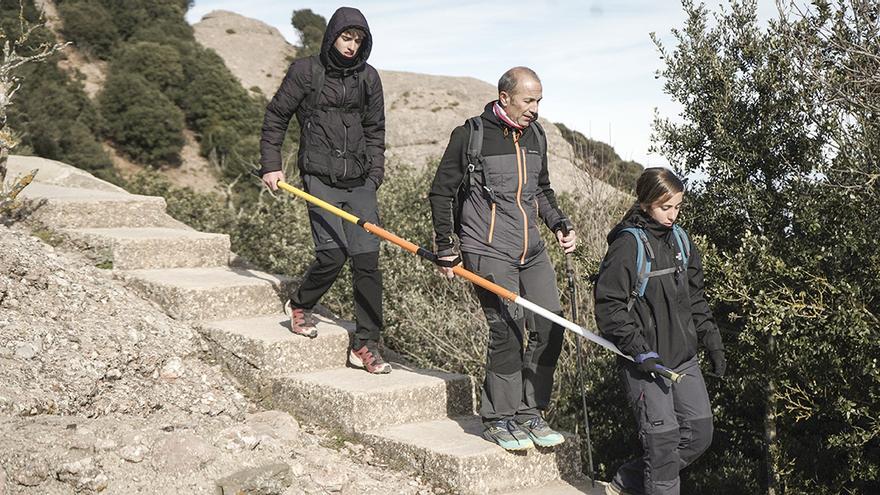 Aniceto Rodríguez amb la barra direccional