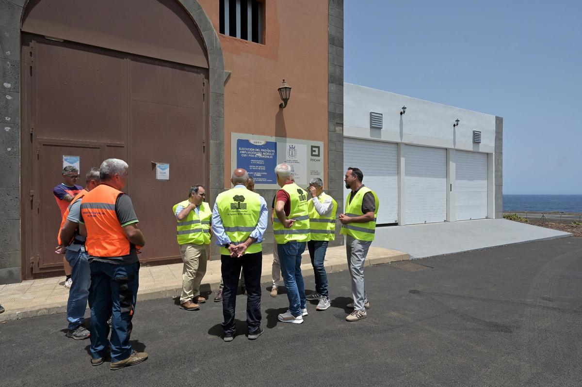 Acto de entrega de la obra de ampliación de la depuradora de Los Cangrejos, en Valverde, isla de El Hierro.